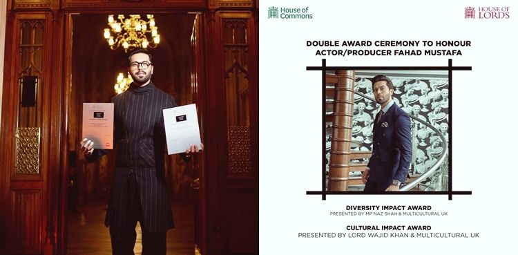 Fahad Mustafa bestowed with two awards at the United Kingdom Parliament