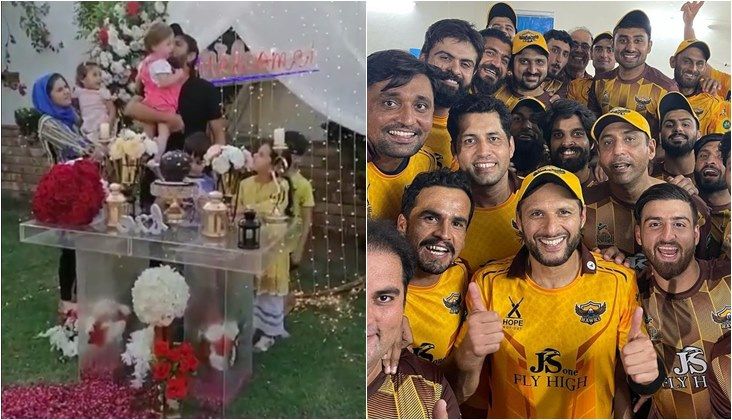 Shahid Afridi gets a warm welcome on his return from KPL