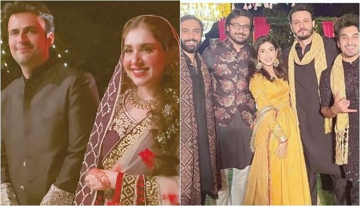 Watch: Inside Usman Mukhtar & Zunaira Inam's groovy Mehndi