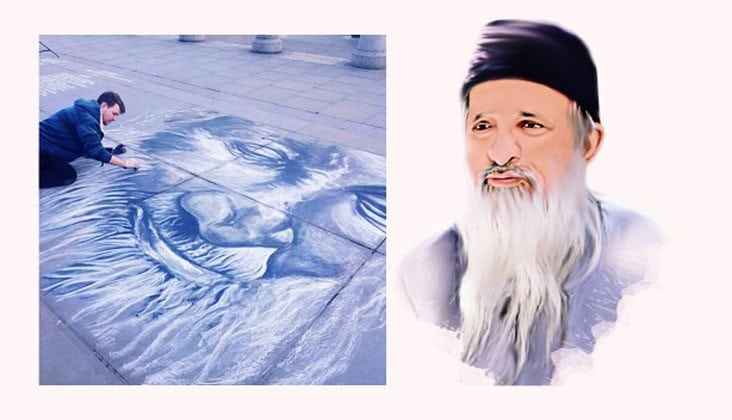 British Artist Sketches Edhi in London