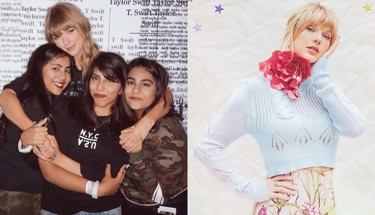 Singer Taylor Swift helps a Pakistani student